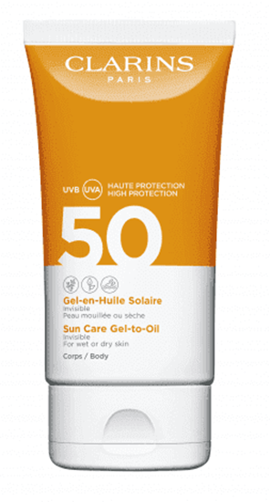 CLARINS SUN CARE GELTOOIL BODY SPF 50 TUBE 150 ML